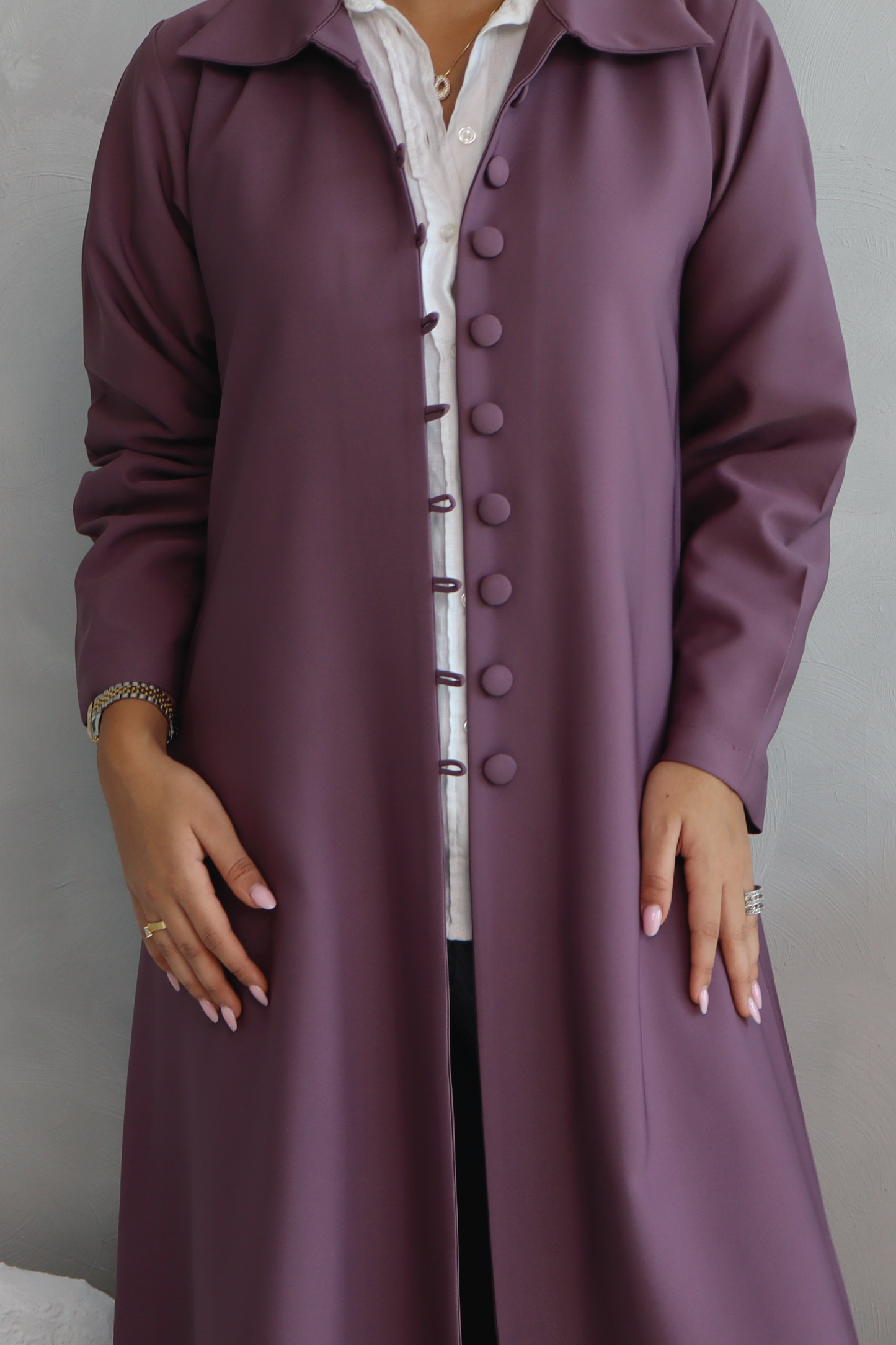 Autumn'Abaya with Buttons