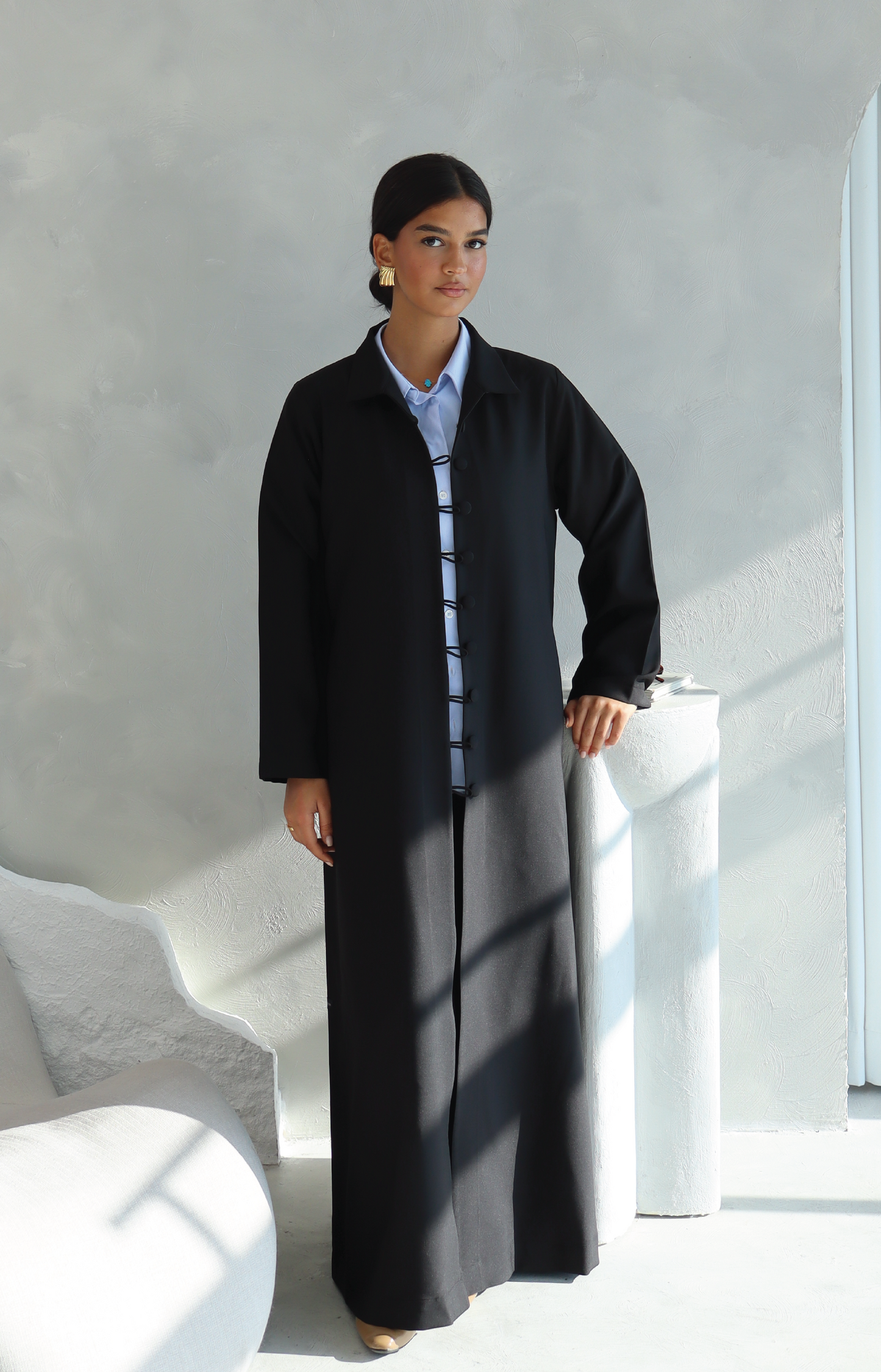 Autumn'Abaya with Buttons