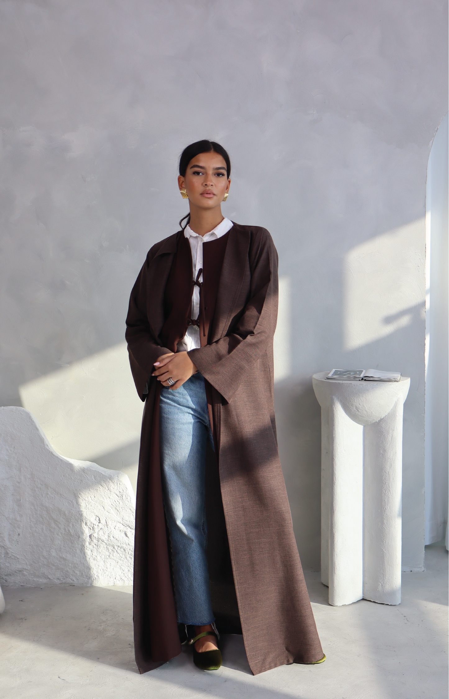 Brown Fusion Abaya