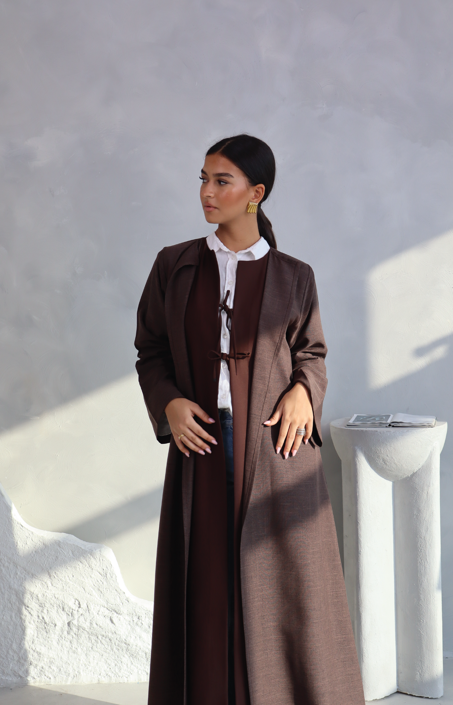 Brown Fusion Abaya