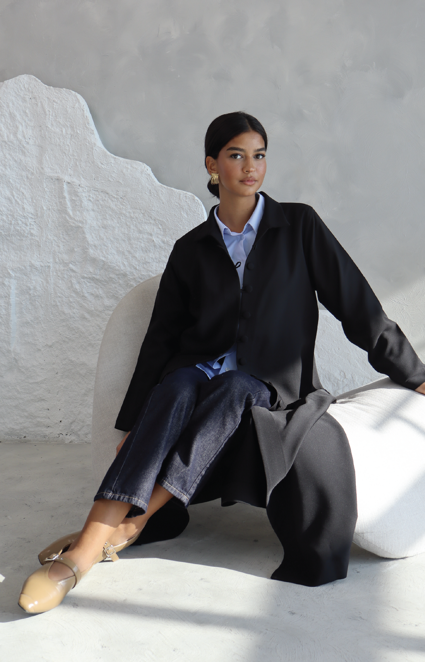 Autumn'Abaya with Buttons