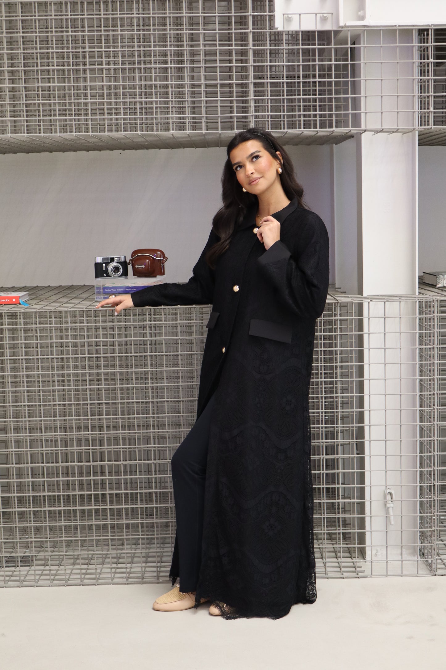 Black Dantel Abaya