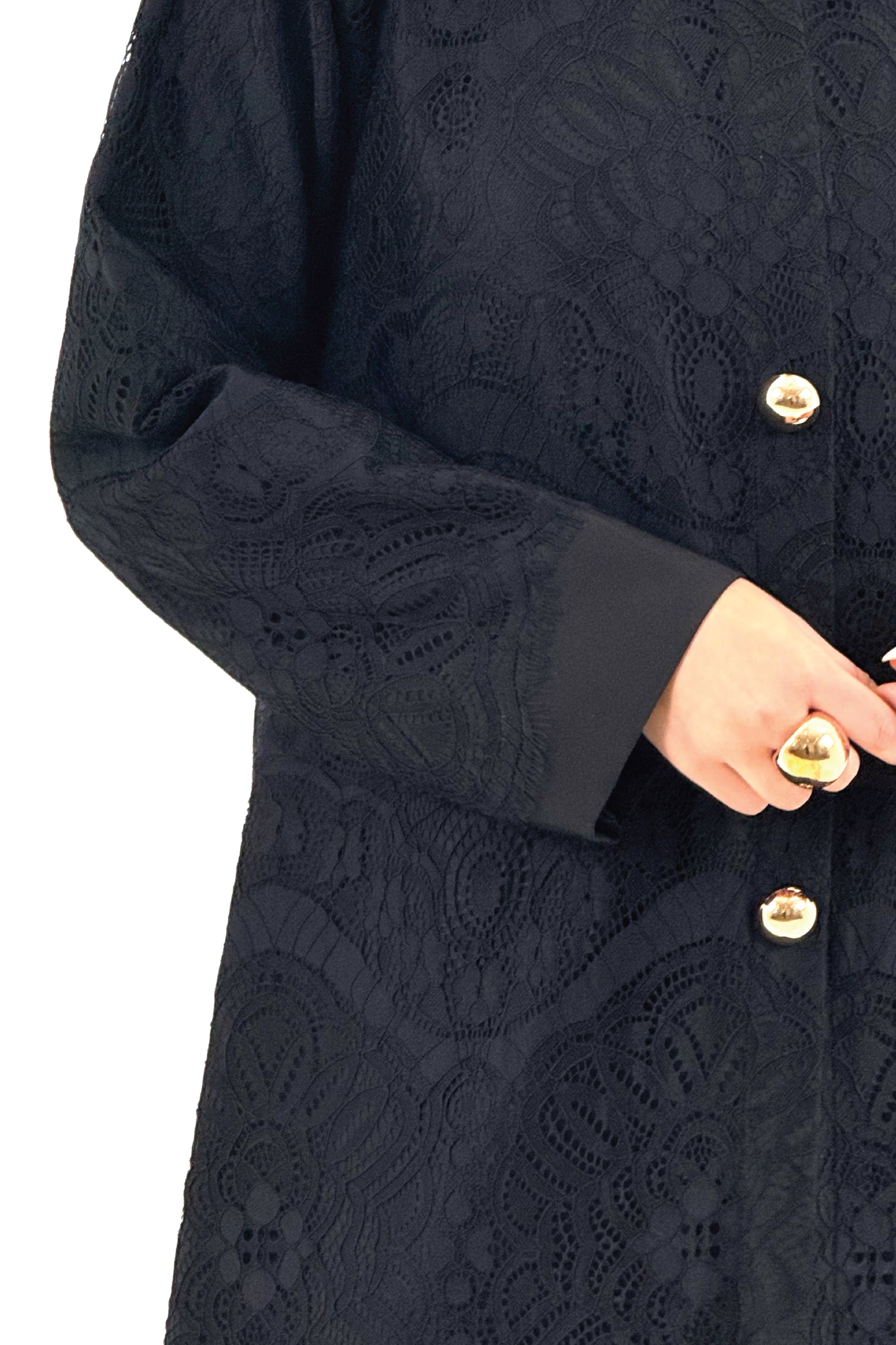 Black Dantel Abaya