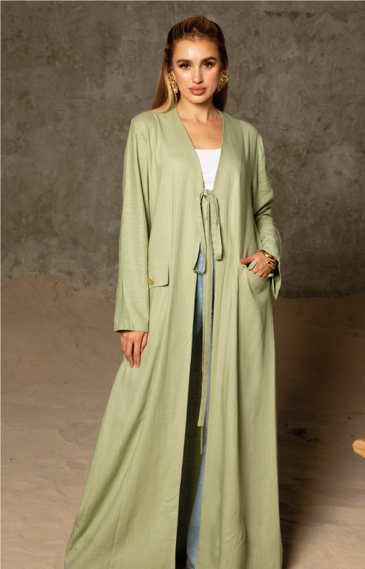 Abaya Linen Comfort - Light Green