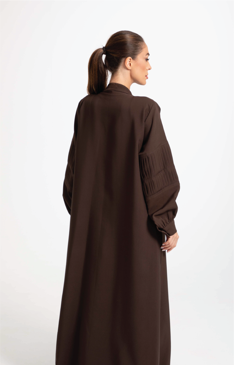 Detailed Sleeve Crepe Abaya