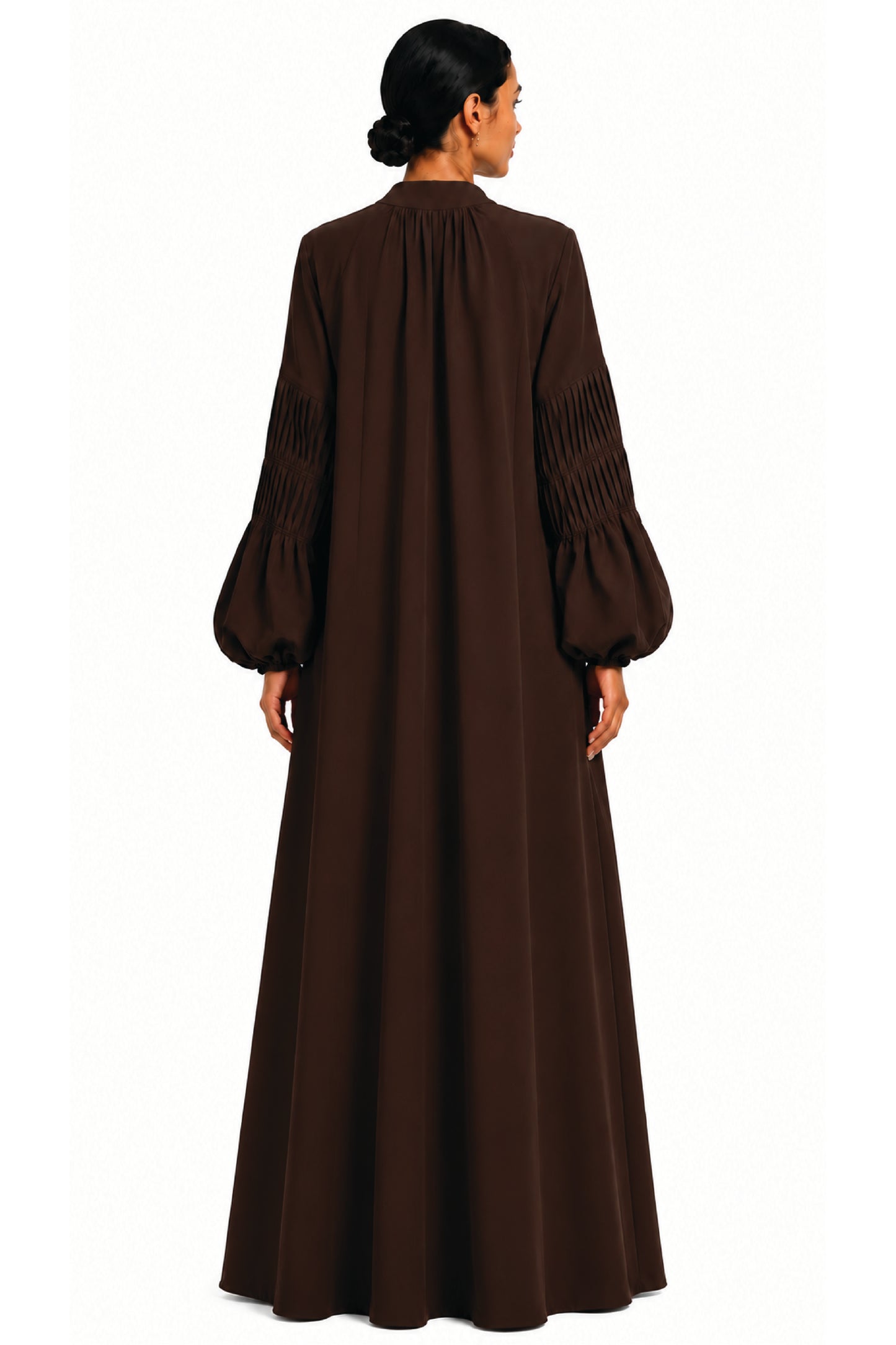 Detailed Sleeve Crepe Abaya