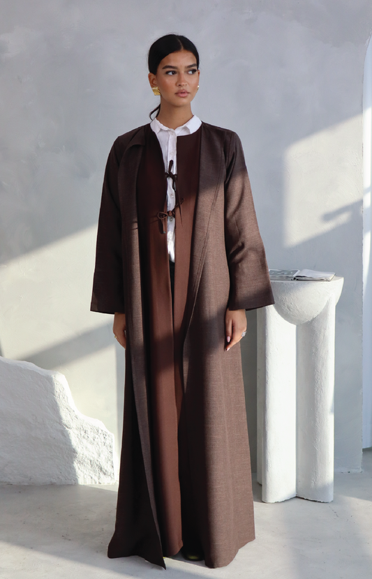 Brown Fusion Abaya