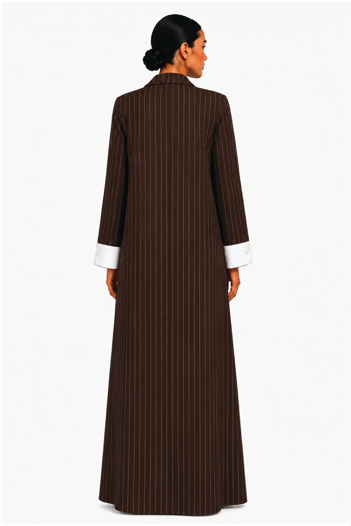 90's Black Classic Lines Coat Abaya
