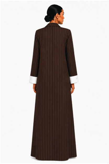 90's Black Classic Lines Coat Abaya