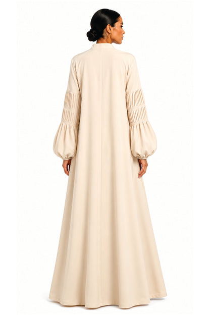 Detailed Sleeve Crepe Abaya