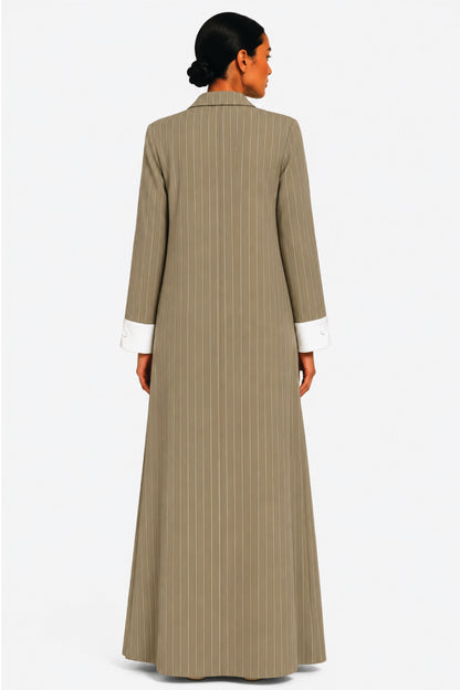 90's Black Classic Lines Coat Abaya