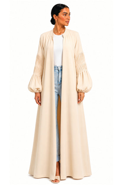 Detailed Sleeve Crepe Abaya