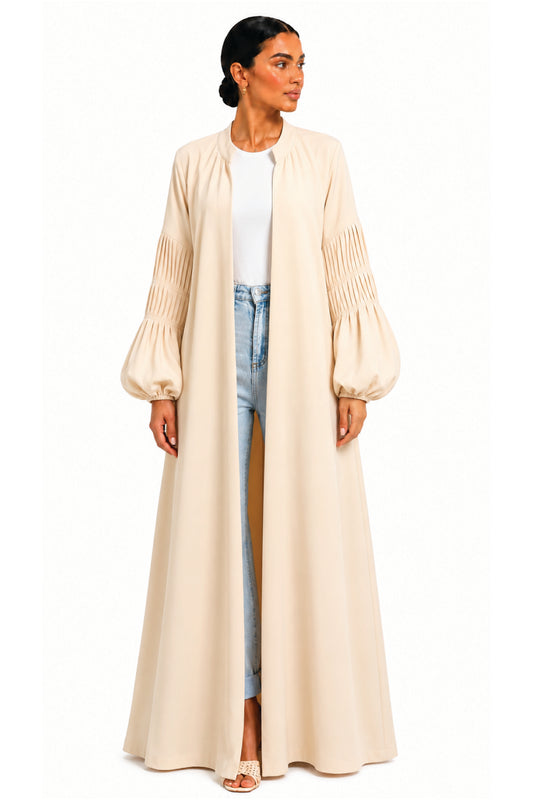 Detailed Sleeve Crepe Abaya