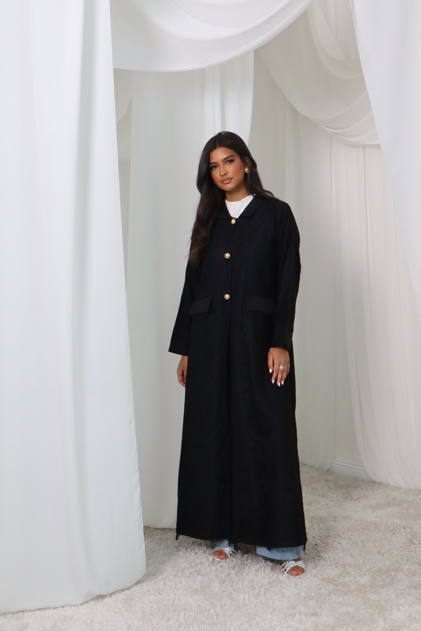 Black Dantel Abaya