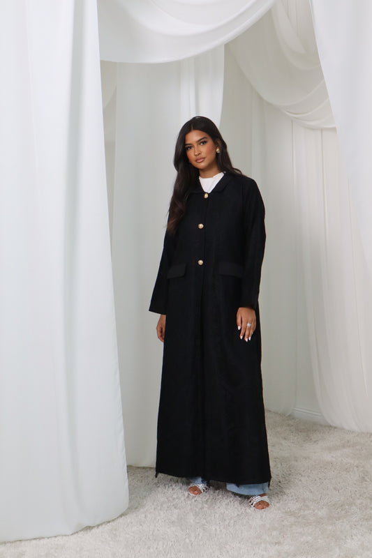 Black Dantel Abaya
