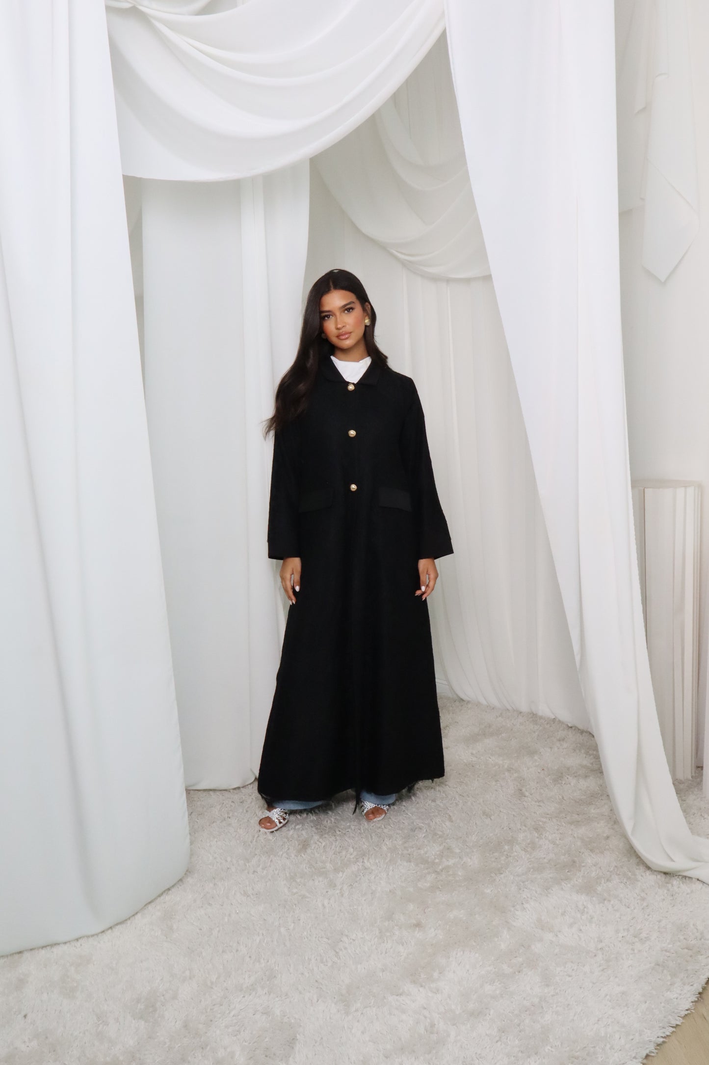 Black Dantel Abaya