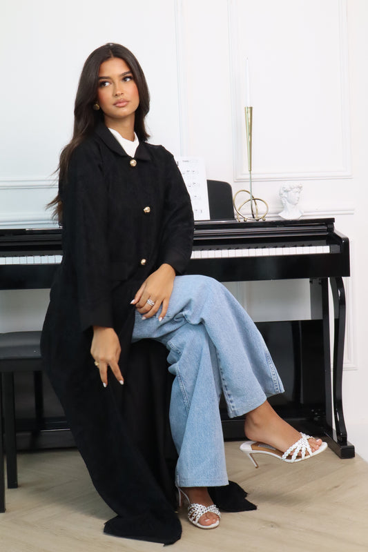 Black Dantel Abaya