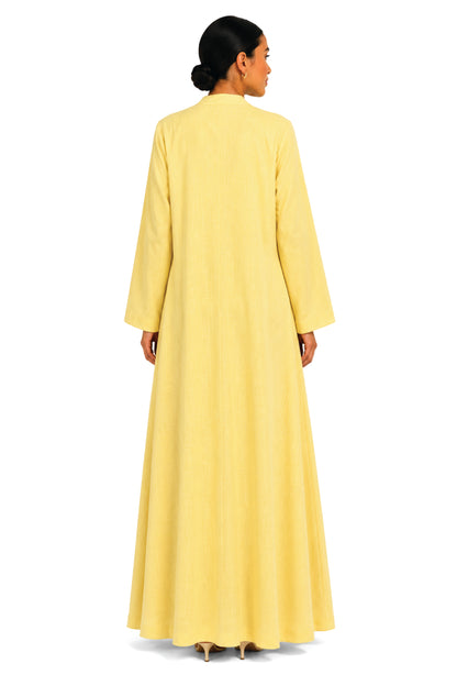 Abaya Linen Comfort - Light Yellow