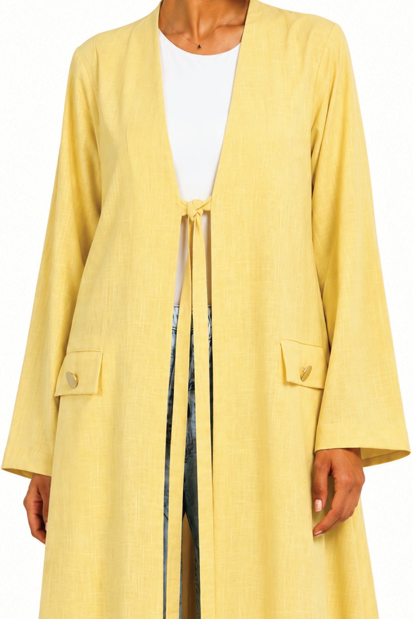 Abaya Linen Comfort - Light Yellow